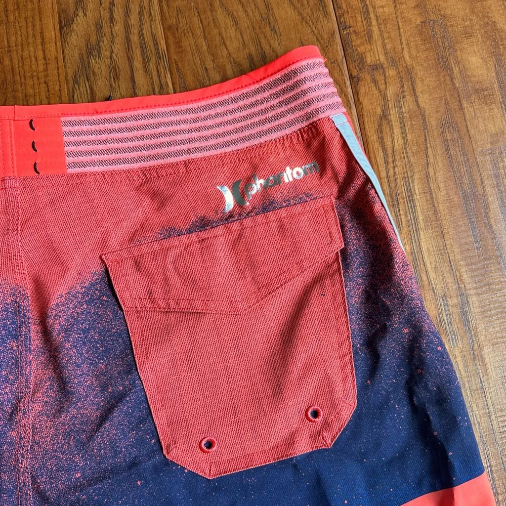 Hurley Men’s Phantom Hyperweave Boardshorts Orange & Navy Size 36 - Picture 9 of 11